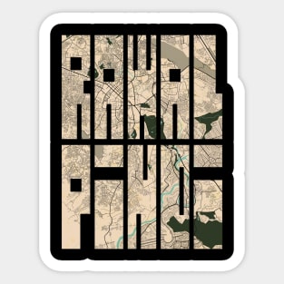 Rawalpindi, Pakistan City Map Typography - Vintage Sticker
